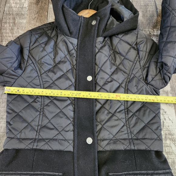 Sam Edelman Quilted Polyester Hooded Black Jacket Women's Small - Picture 15 of 16